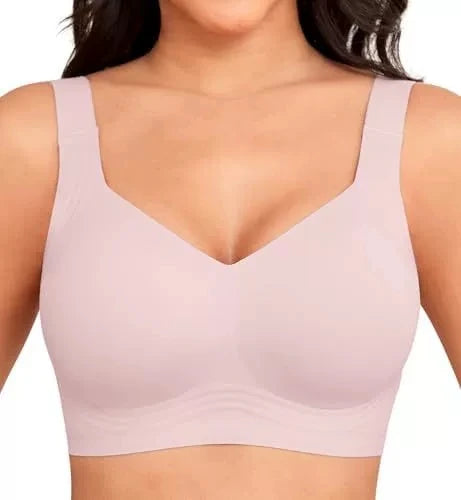 Womens Seamless Wireless Supportive Bra Push Up Comfort Soft No Underwire Full Coverage T-Shirt Bra