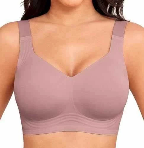 Womens Seamless Wireless Supportive Bra Push Up Comfort Soft No Underwire Full Coverage T-Shirt Bra